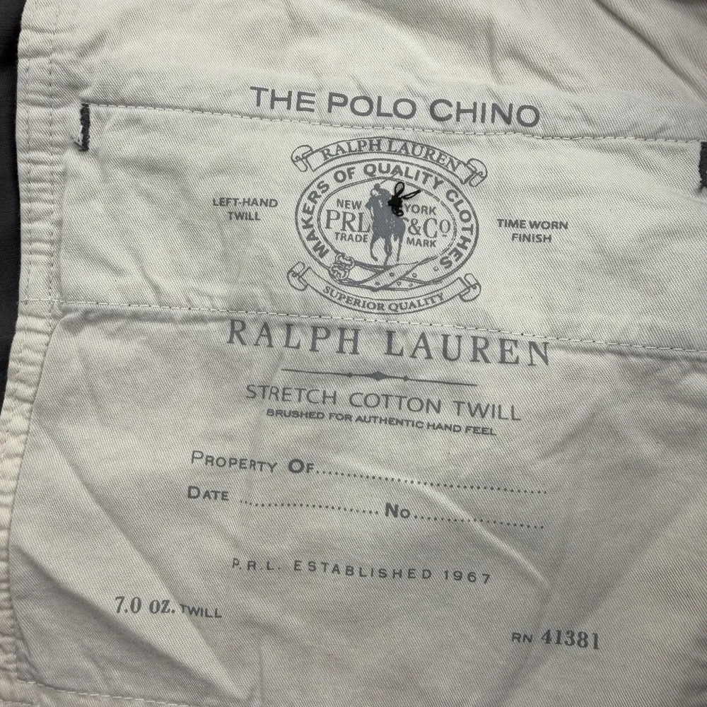 Polo Ralph Lauren Classic Fit Chino Pants 56B 56x30 Gray Stretch Cotton Twill